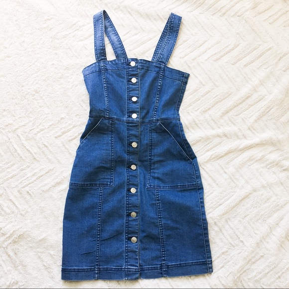 h & m denim dress